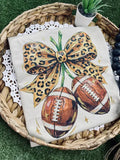 Leopard Bow Football (Gildan Tee)
