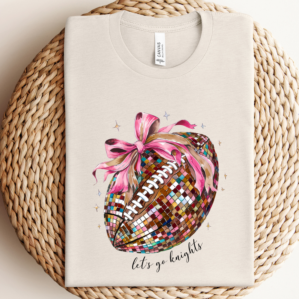Custom Colorful Football Tee or Crewneck
