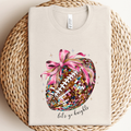 Custom Colorful Football Tee or Crewneck