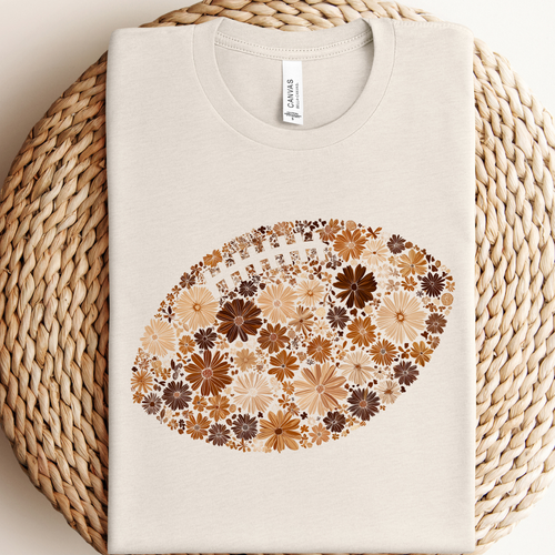 Boho Floral Football Graphic Tee/Crewneck